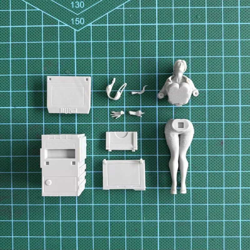 1/24 Bilancia Pressofusa Figura In Resina Modello Kit Segretaria Fotocopia NSFW Giocattoli In Miniatura (Senza Occhiali) Smontato Non Verniciato FAI DA TE Diorama