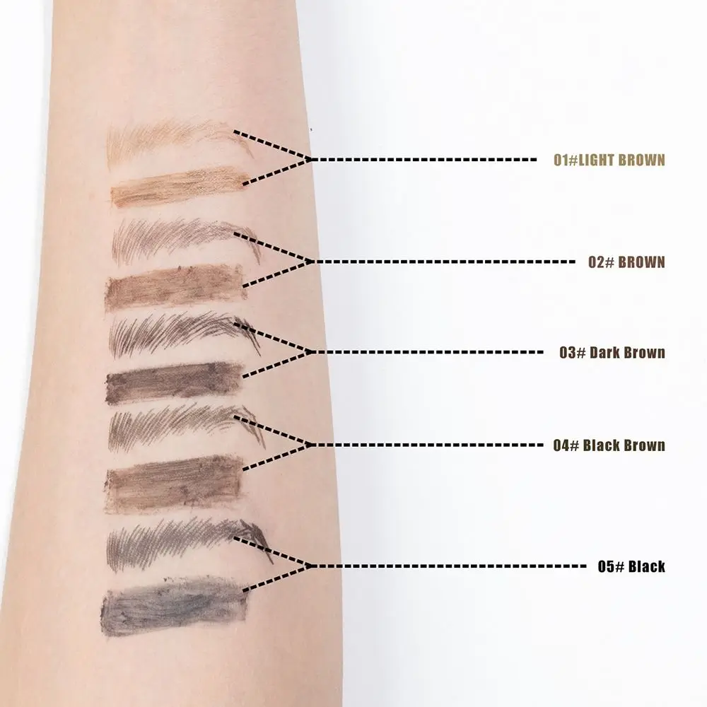 2in1 Flüssige Augenbrauen, langlebig, schnell trocknend, zweizackiger Augenbrauenstift, natürliche, wasserfeste Augenbrauen-Färbecreme, professionelles Make-up