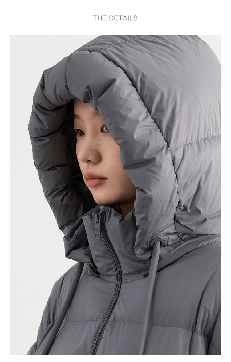 CHIC VEN Women Down Coats Solid Loose New Hooded 90 White Duck Down Down Jacket Puffs Female Outerwear Autumn Winter 2026