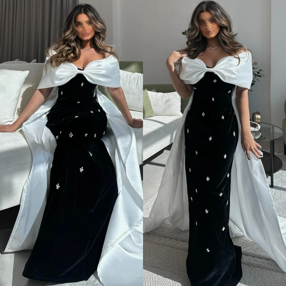 Maßgeschneidertes, gerades, elegantes, formelles Abendkleid mit U-Boot-Ausschnitt und modisches Temperament-Partykleid. Hochwertiges, zartes Ballkleid