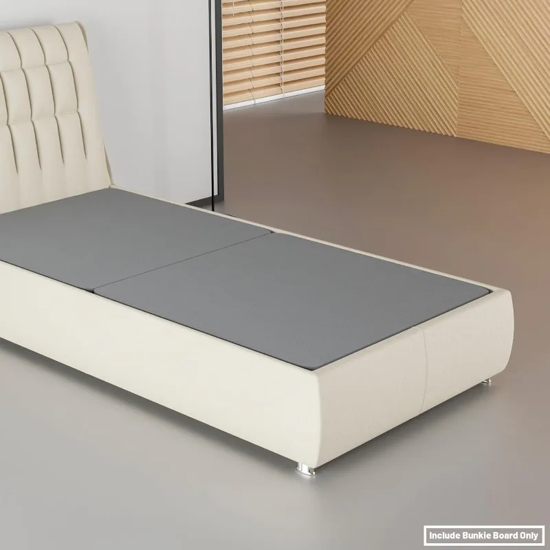 Board for Mattress/Bed Support - Fully Assembled, Improved Comfort and Support, Twin, Gray