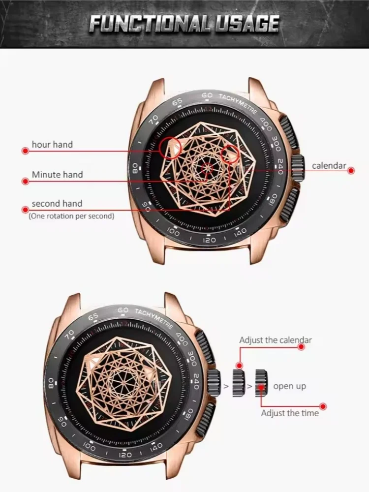 RUIMAS 554 Männer Mode Quarzuhr Sport Multifunktions Kalender Leucht Silikon Armband Chronograph Casual Uhren reloj hombre