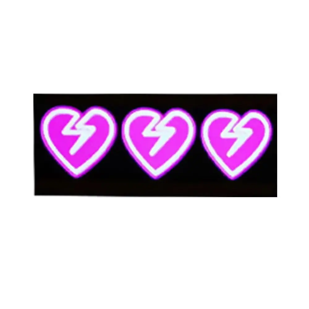 5 Modes LED Car Sticker High-quality Electric Broken Heart Car Decals Car Safety Signs Side Window