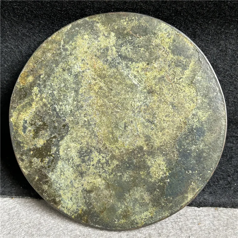 Bronze handicrafts Han Dynasty exquisite green rust gilt bronze mirror double fish 2198 mellow