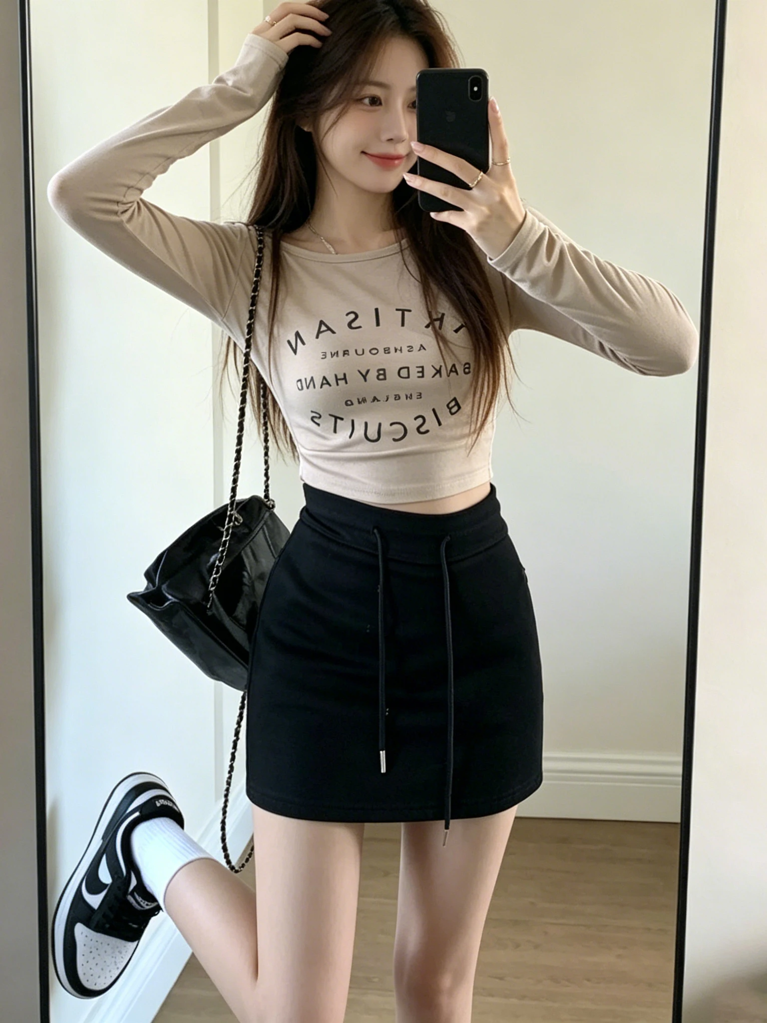 

Spicy Girl Drawstring Sports Skirt Women's High Waist A-Line Half-length Summer Casual Polyester Fiber Standard Fit