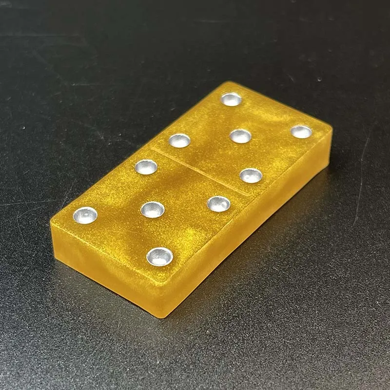 

Handmade Gold Dominoes Set - 28 Pieces