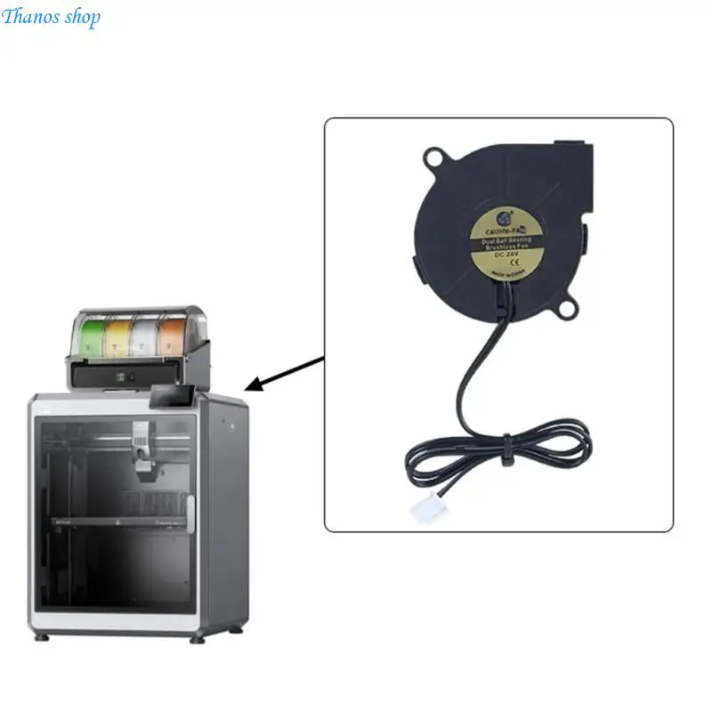 5015 Advanced Fluids Dynamics 24V Blower Fan 15℃ Temperature Reduction Ensures Stable 600mm/s Printing X37A
