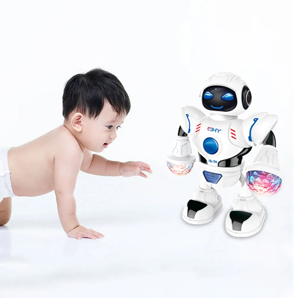 Fun Robot Dancing Children Electric Universal Light Music Model Toy