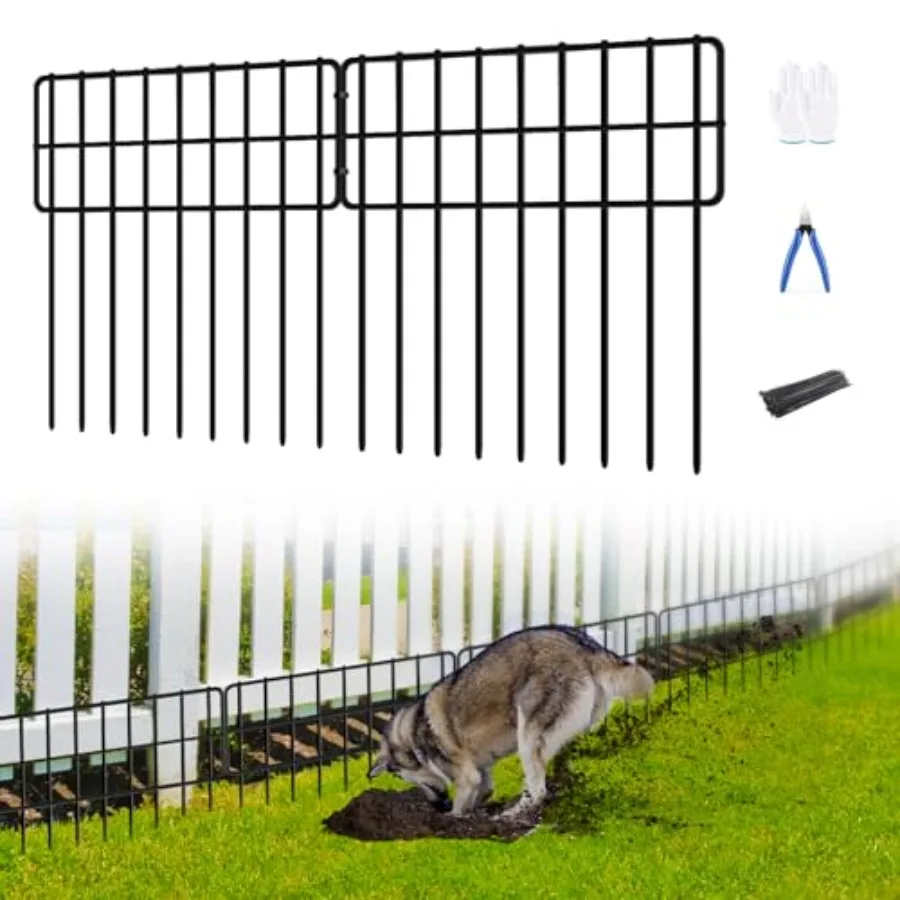 

30 Panels No Dig Fence Animal Barrier Fence 13in H x 30ft(L) Fence Barrier for Bottom Rabbit Fencing for Garden Dog Fences Barr