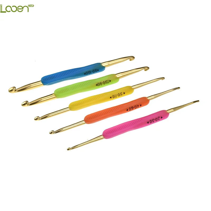 

2.5mm-6mm/5pcs/Crochet Hook Double Ended Knitting Hook Set DIY Yarn Knit Hook For Beginne Ergonomic Crochet Hooks Supplies