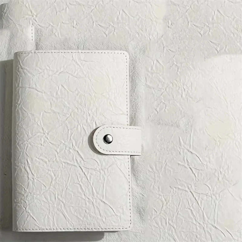 PU Loose Leaf Style Savings Book Large Capacity Cash Storage Book Wallet Commemorative Coin Collection Book Solid Color Wallet