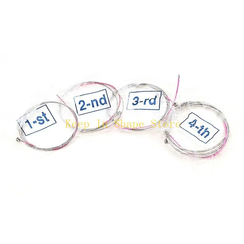 سلاسل باس كهربائية u1jc مجموعة 4 سلسلة من سلاسل الغيتار الفولاذ المقاوم للصدأ استبدال للغيتار الجيتار الكهربائي سهل الاستخدام #4