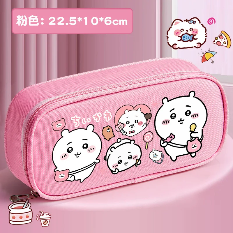 New Girl Boy Chiikawa Pencil Case Stationery Box Cute Stationery Student Large Capacity Multifunctional Cartoon Pencil Case
