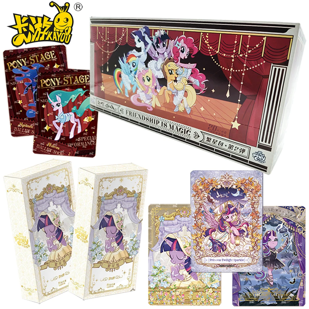 

KAYOU Genuine My Little Pony Collection Card Fun Kid's Cartoon Creative Ballet Dance Card High Quality Christmas Family Gift Toy