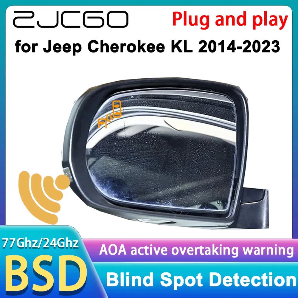 

ZJCGO for Jeep Cherokee KL 2014-2023 OEM Blind Spot Monitoring Detection Assist BSD BSM System Plug & Play 77GHz Radar Detector