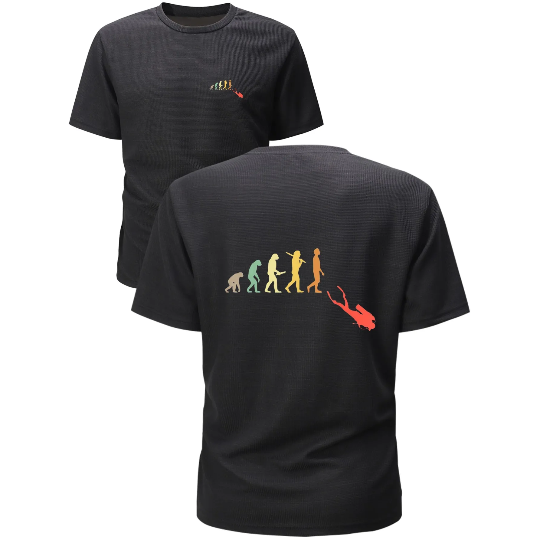 Diving Evolution Scuba Diver T-shirt graphique en coton respirant pour hommes et femmes