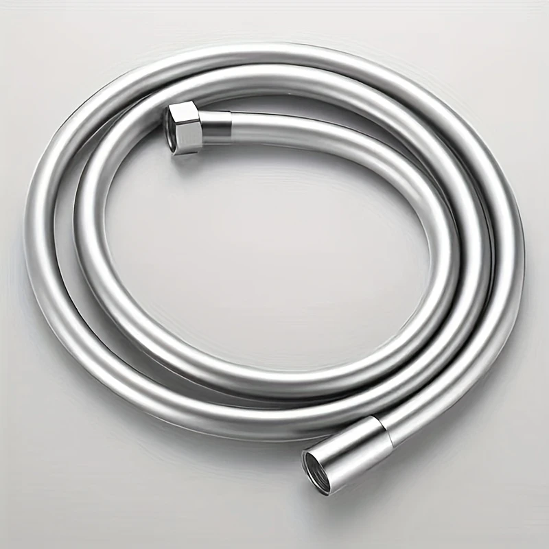 สายฝักบัว 2 เมตร สีดำ/สีเงิน สายฝักบัวแบบยืดหยุ่น สแตนเลส ท่อฝักบัวอาบน้ำแบบยาว อุปกรณ์เสริมในห้องน้ำ