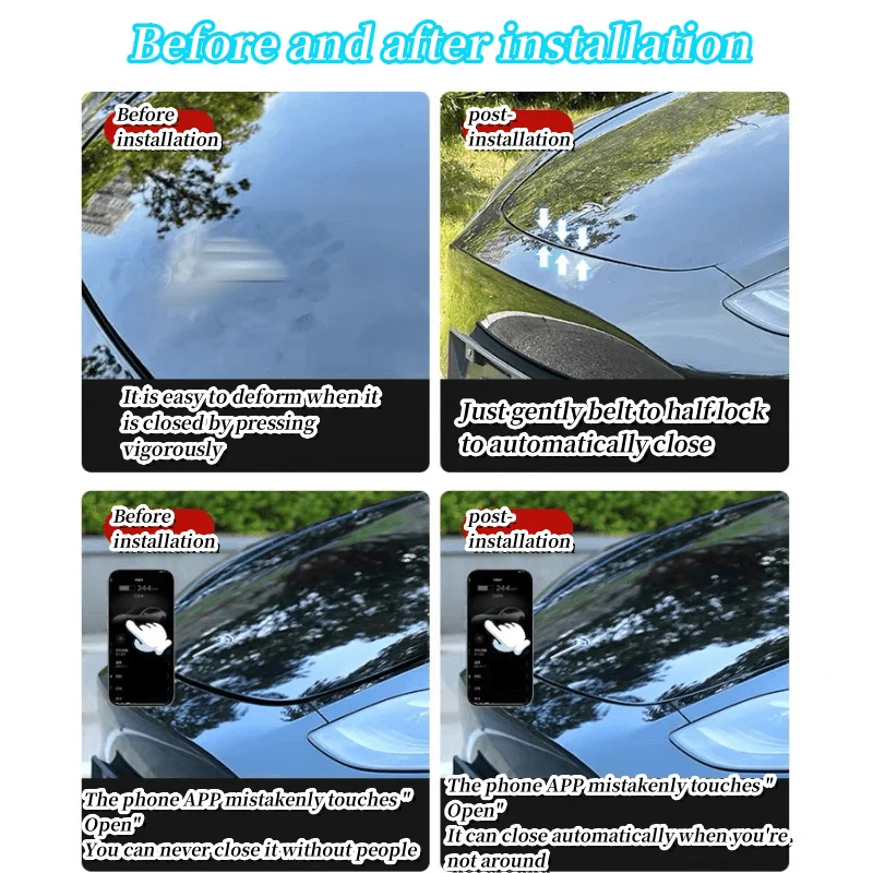 Suitable for Tesla Model 3 Y XS 2021-2023 front spare box electric lock soft close suction motor automatic adsorption easy to in