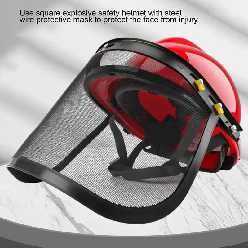 Adjustable Chainsaw Helmet Protective Mask For Mowing And Logging t Splash Prevention Sponge Lining Mesh Face Shield Hard hat