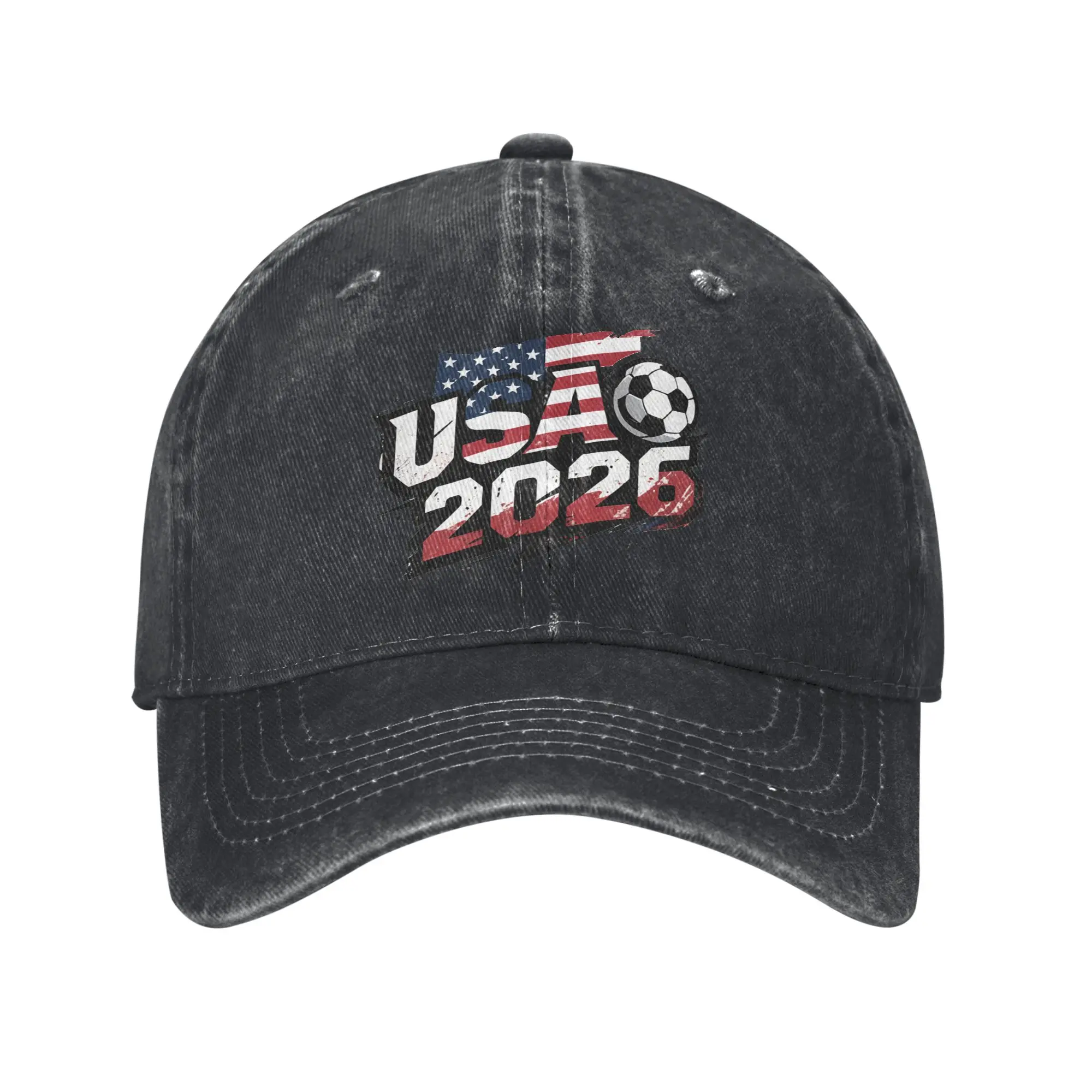 USA Football Match 2026 Baseball Caps Vintage Distressed Denim Washed Usa Canada Mexico Soccer Snapback Hat Men Women Hats Cap