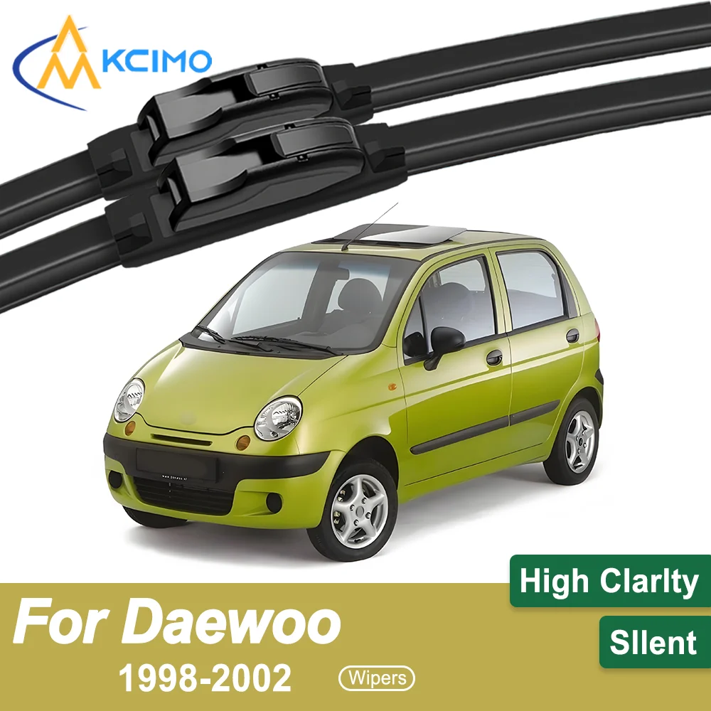 

2-Pack All-Weather Wiper Blades for Daewoo Matiz M100 1998-2002 Durable Rubber Clear Vision & Safety Boost
