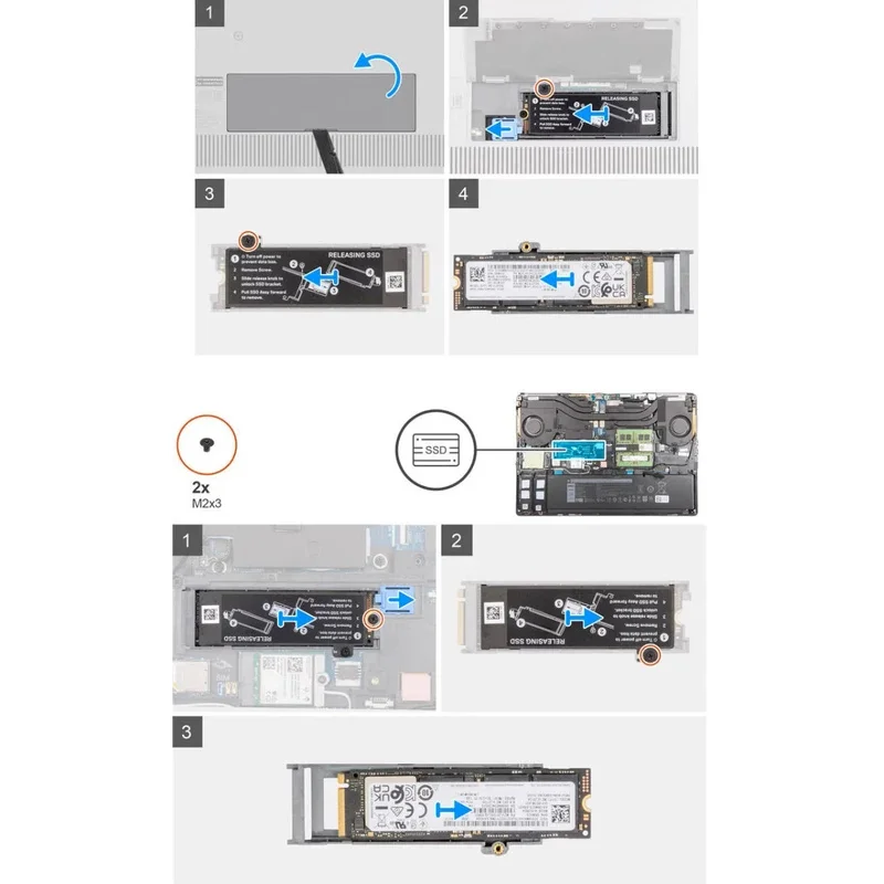 كمبيوتر محمول جديد M2 2280 SSD لوحة المبرد وقوس لديل الدقة 15 7550 7560 YH6J2 0YH6J2 09JTX 009JTX