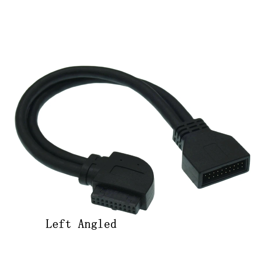 90 Degree Up Down Left Right Angle Computer Motherboard USB3.0 20Pin Female To USB 19pin 20 Pin Male Extension Mainboard Cable
