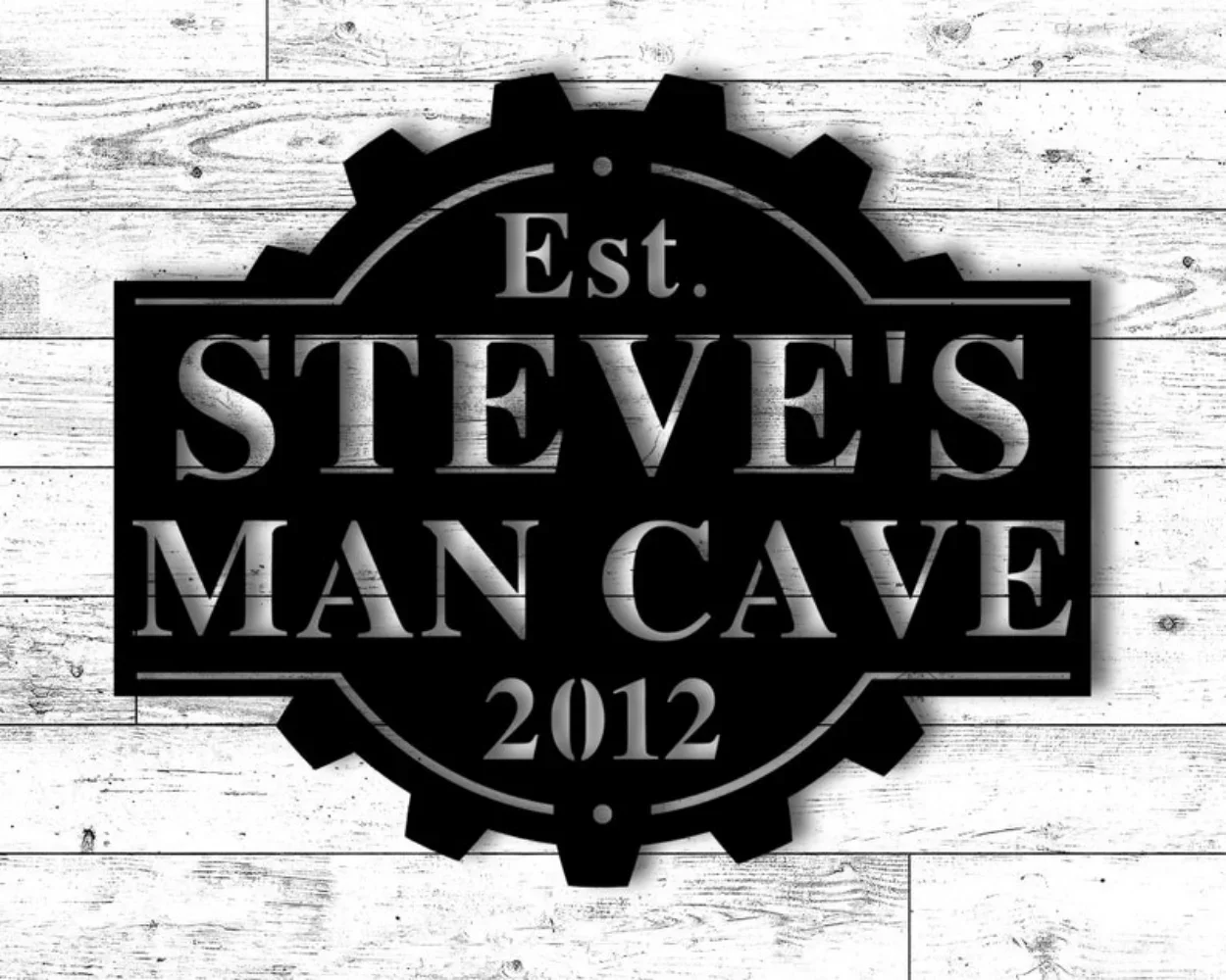 

Custom Metal Man Cave Sign in Man Cave Decor a personalized metal ManCave Sign for custom Man Cave Farmhouse Decor feature