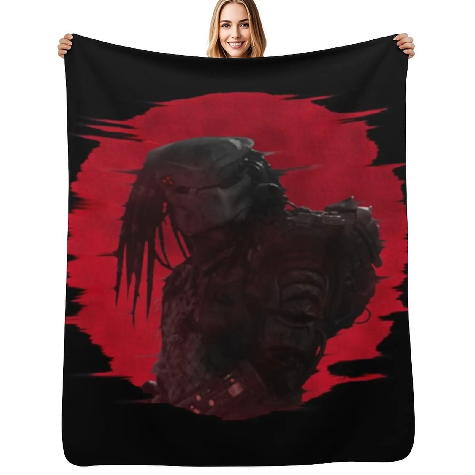 

HUNTER UNDER A BLOOD RED SKY SHIRT Throw Blanket blankets ands Hairys funny gift Blankets Sofas Of Decoration Blankets