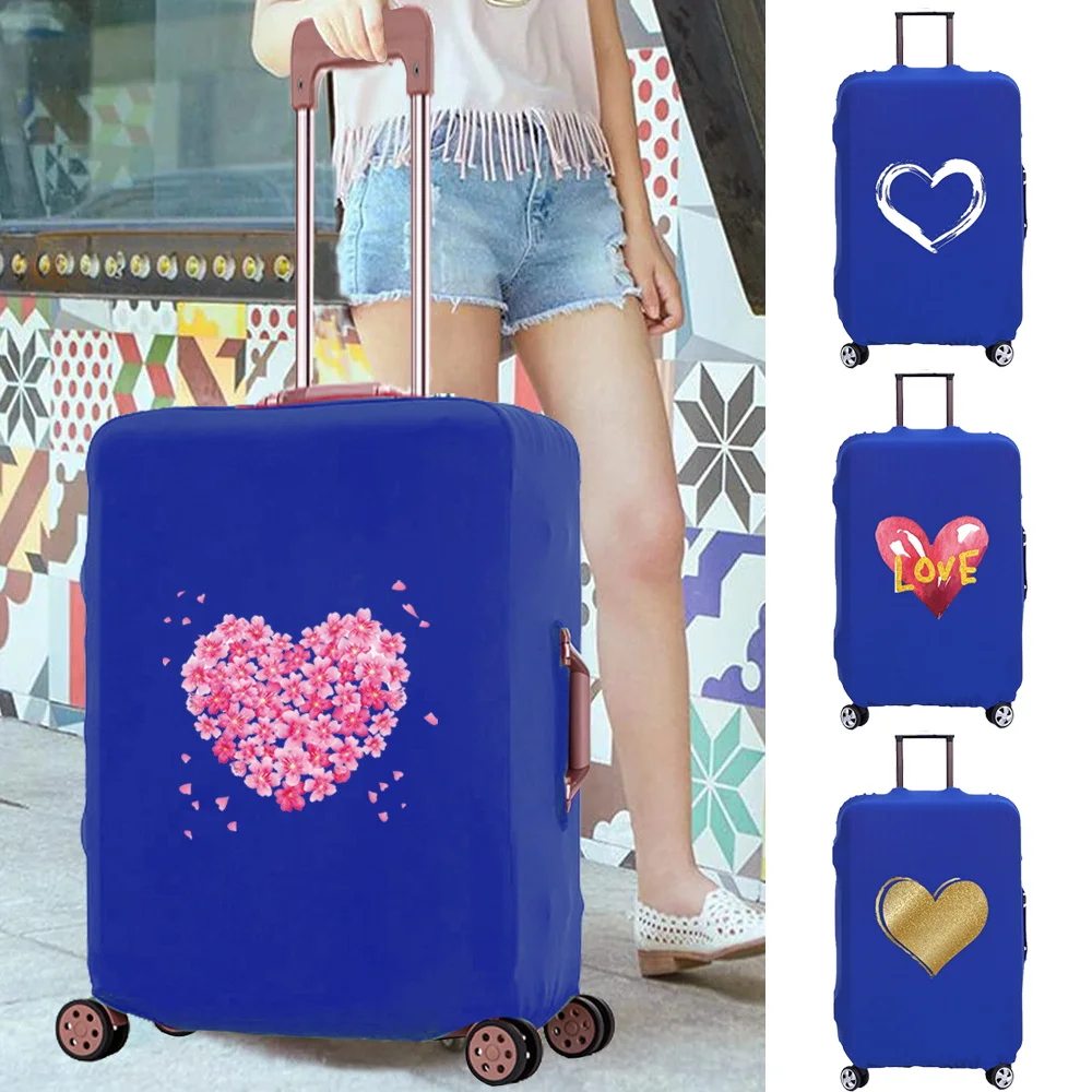 Luggage Case Fashion Thicken Protective Cover Love Print Travel Accessory Cases Apply To 18-28 Inch Dust Suitcase Luggage Covers