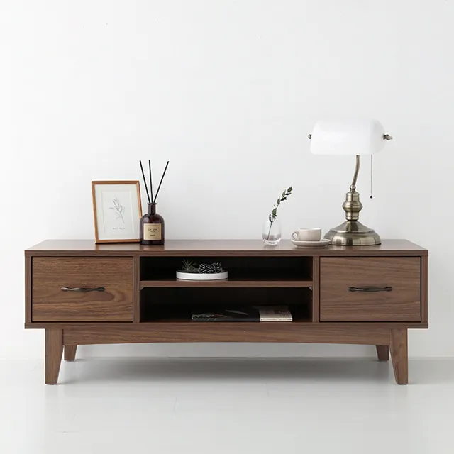 PEMBA  TV Stand for TV up to 50 Inches With Entertainment Center With Door and Open Storage and Drawers