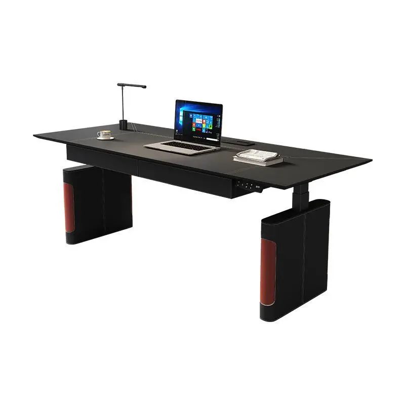 

Electric lifting table computer home desktop standing saddle leather