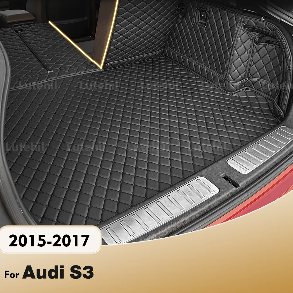 

LUTEHIL For Audi S3 2015 2016 2017 Auto Full Coverage Trunk Mat Lutehil Car Boot Cover Pad Cargo Liner Interior Accessories