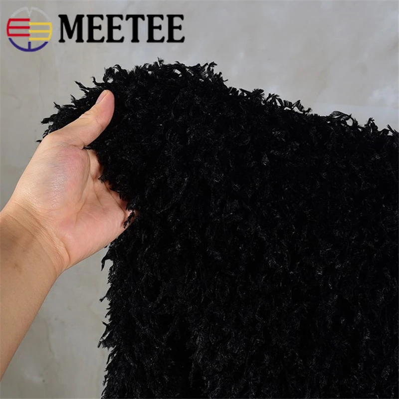 50cm Meetee 160cm Artificial Feather Plush Fabric Tassel Trim Skinny for Cloth DIY Photography Background Designer Sewing Supply