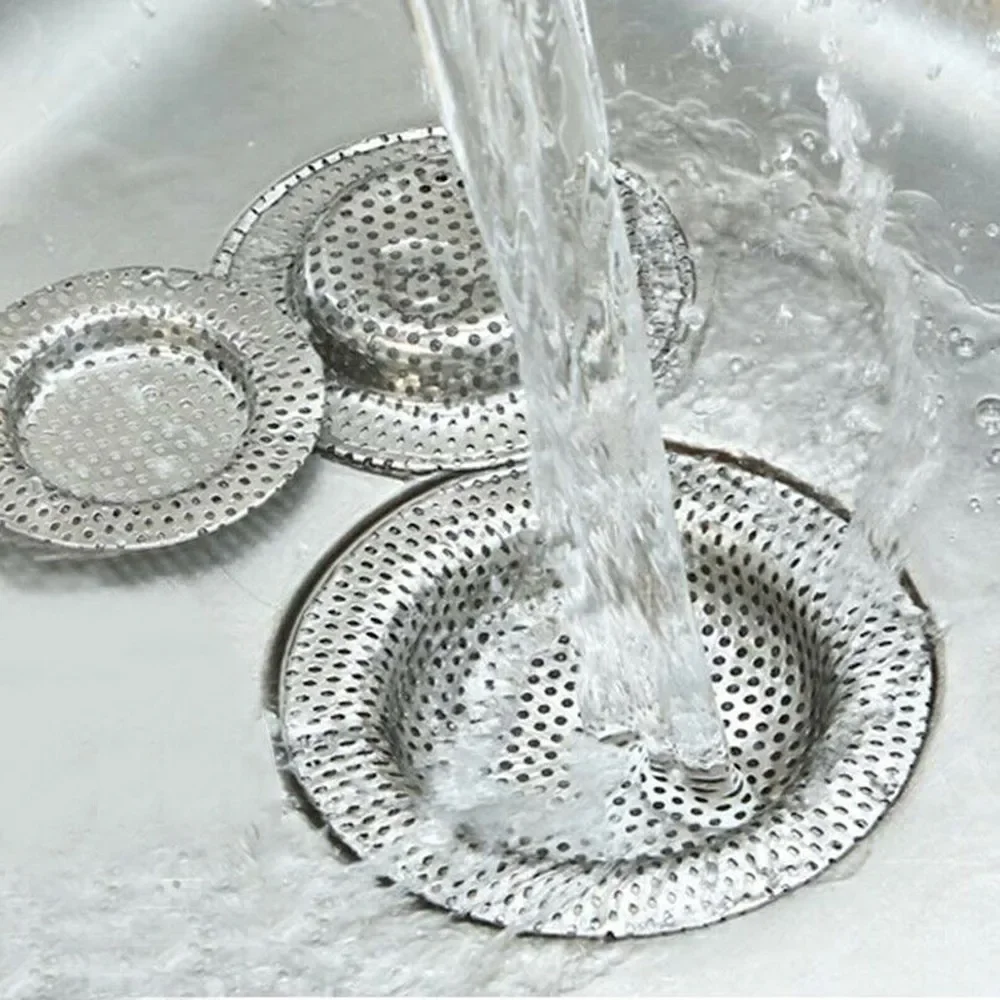 Shower Hair Catche Stopper Tools Water Sink Filters Sink Mesh Strainer Kitchen Tool Stainless Steel Bathroom Floor Drains Cover