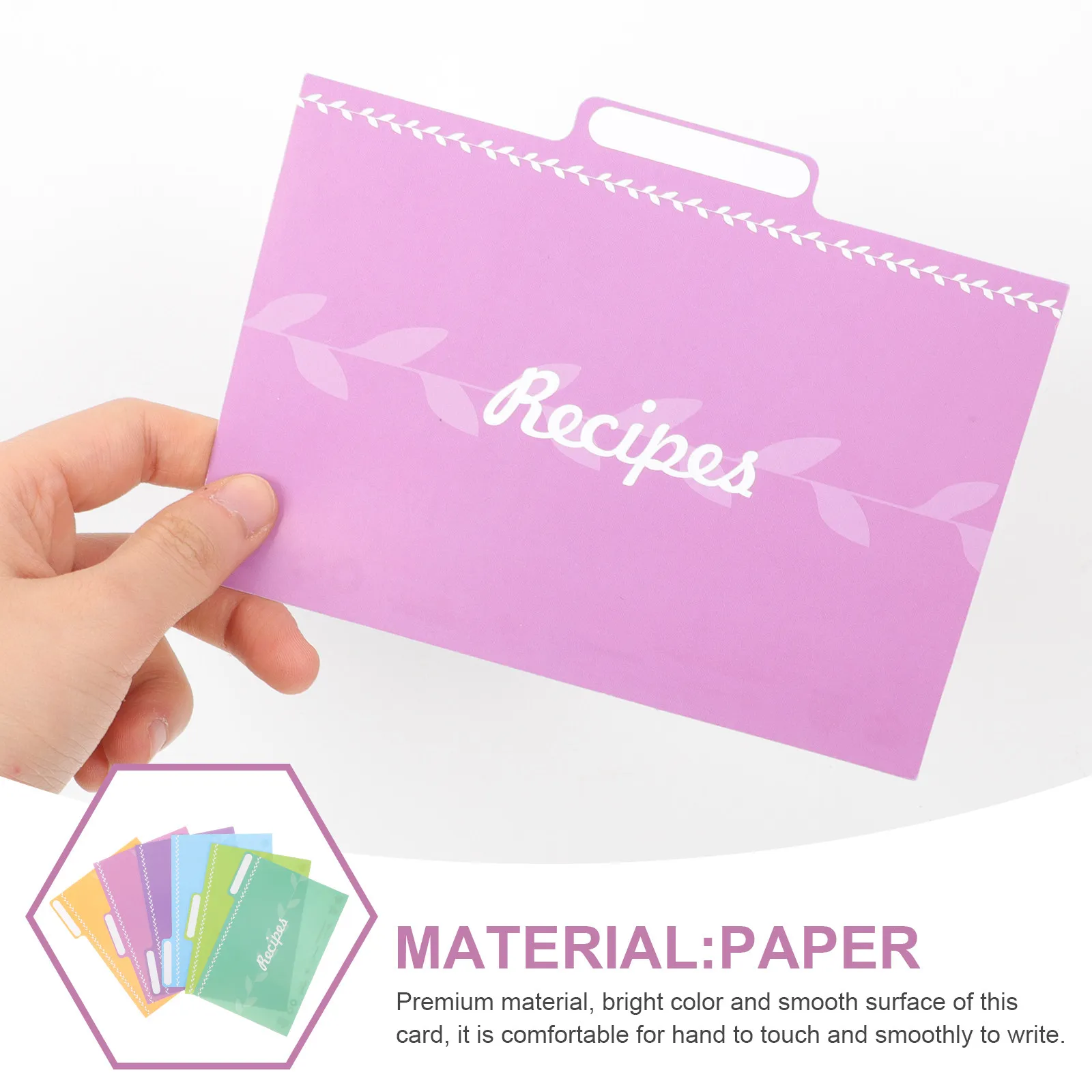 

25 шт. карточек для рецептов с гладкой поверхностью и закругленными углами, удобные разделители для кухни, карточки для кулинарных книг, кухонные принадлежности
