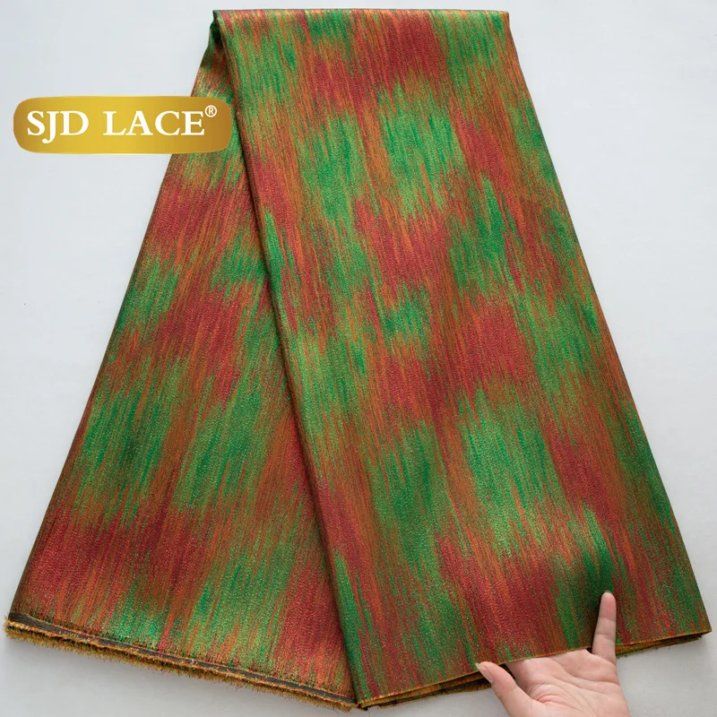 

SJD LACE Nigerian Brocade Jacquard Lace Fabrics 2025 High Quality 5Yards French Jacquard Lace For Sewing Women Party Dress 4529