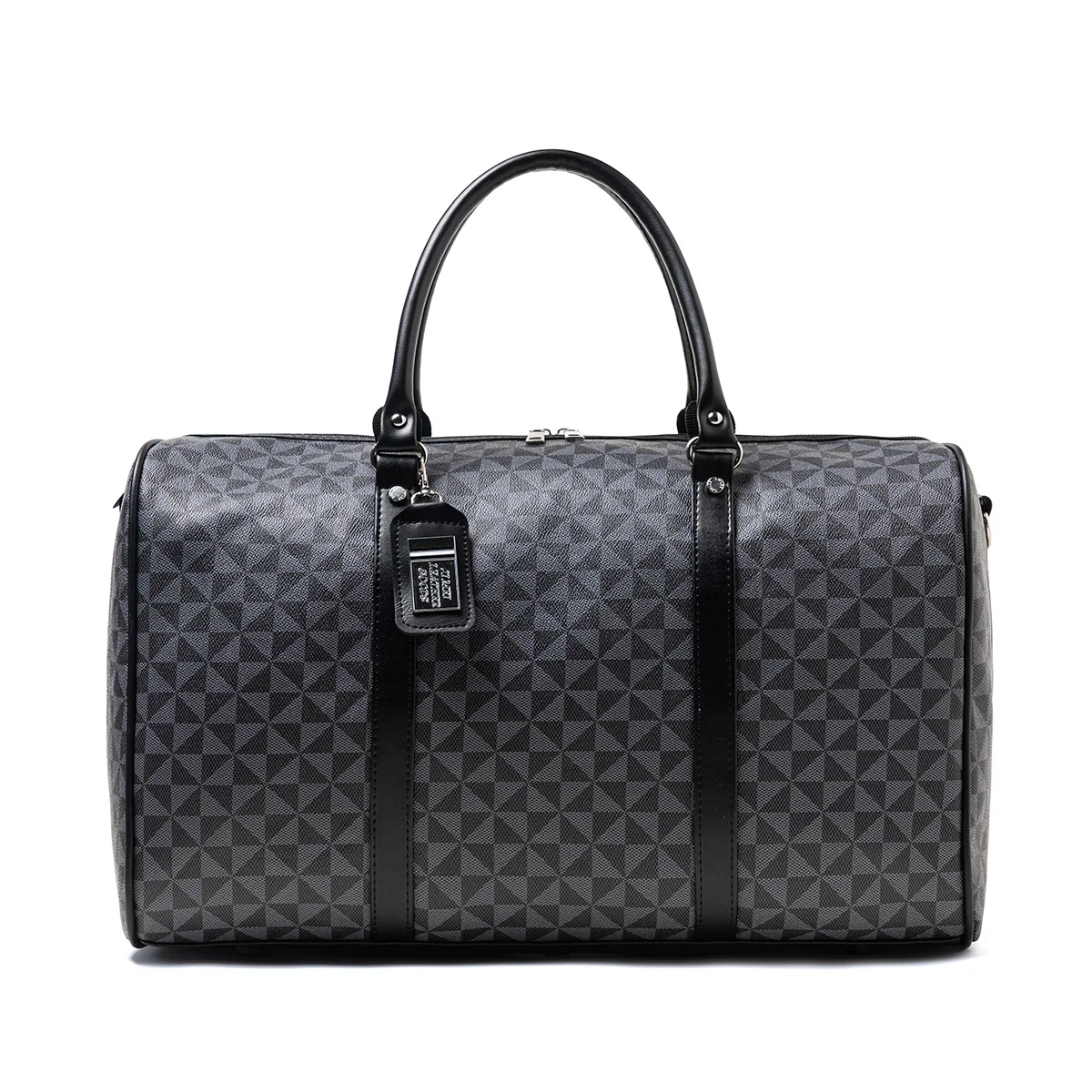 

Черная мужская дорожная сумка большой вместимости на молнии, с двойной ручкой и широким плечевым ремнем для переплета, подходит для путешествий, деловых поездок, использования в тренажерном зале и различными случаями, с низким клавишами и элегантным кругл