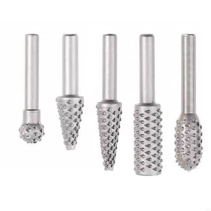 N58C 5pcs Rotary Burr Rasp Rasp Set The Workworking Twist Bit с 1/4