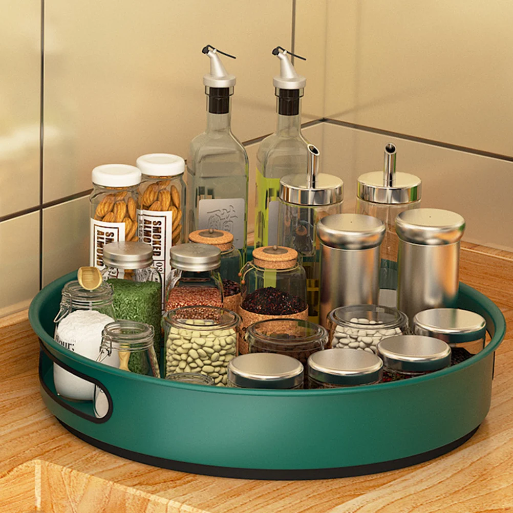 

Rotating Spice Rack Stainless Steel 360 Degree Turntable Organizer Large Capacity Storage for All Bottle Sizes Easy to Clean