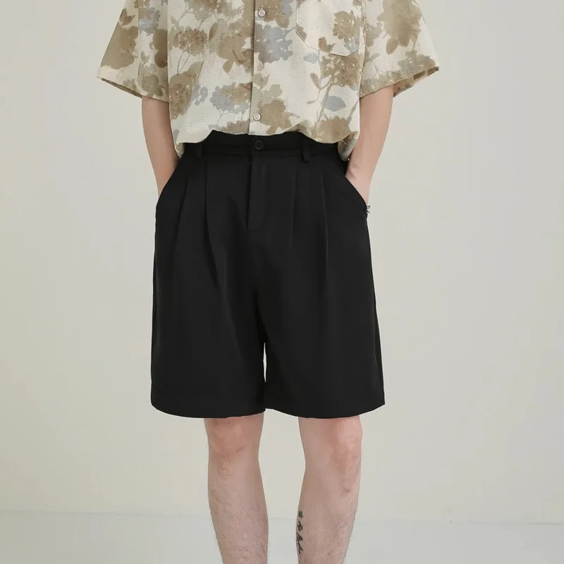 Summer Suit Shorts Men Fashion Society Mens Black Dress Shorts Korean Business Casual Shorts Mens Office Formal Shorts M-2XL