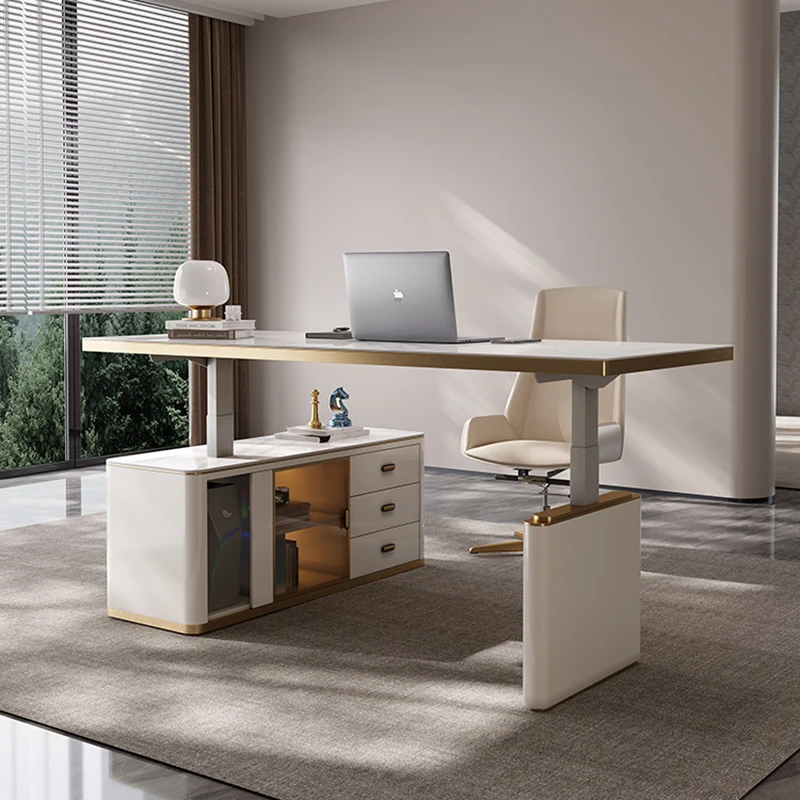 

Executive Desktops Office Desk Writing Reception Monitor Long Modern Work Wooden Office Desk Mainstays Bureau Room Furniture