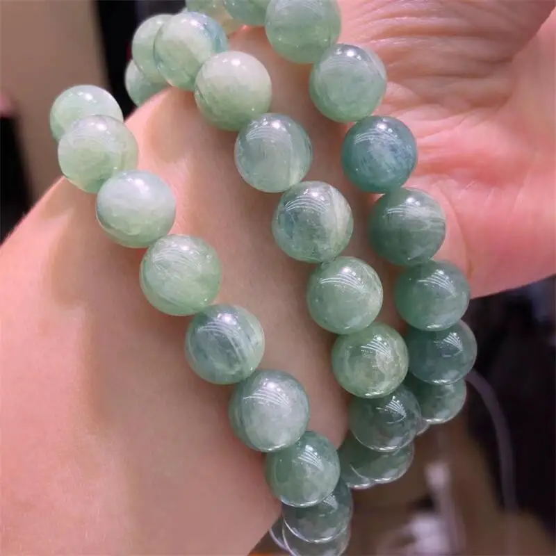 Natural Green Kyanite Bracelet For Women Men Love Gift Crystal Beads Strands Jewelry Gift 1PCS 9/10MM