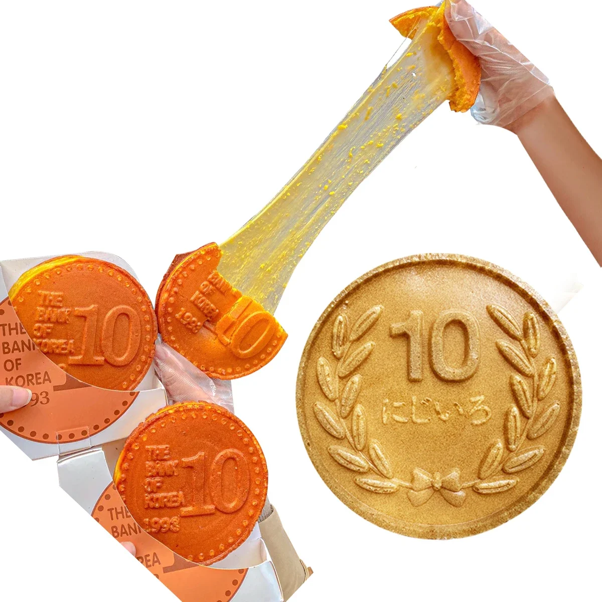 Commercial Custom Cheese Coin Makers Customization The Pan Is Carved By CNC 10 Yen Coin Cheese Pancake Bread Maker