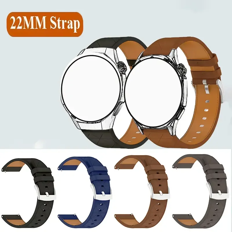 22 mm Kunstleder-Uhrenarmband für COROS PACE Pro/APEX 2 Pro Armband für COROS PACE 3 APEX 46 mm Ersatzarmband