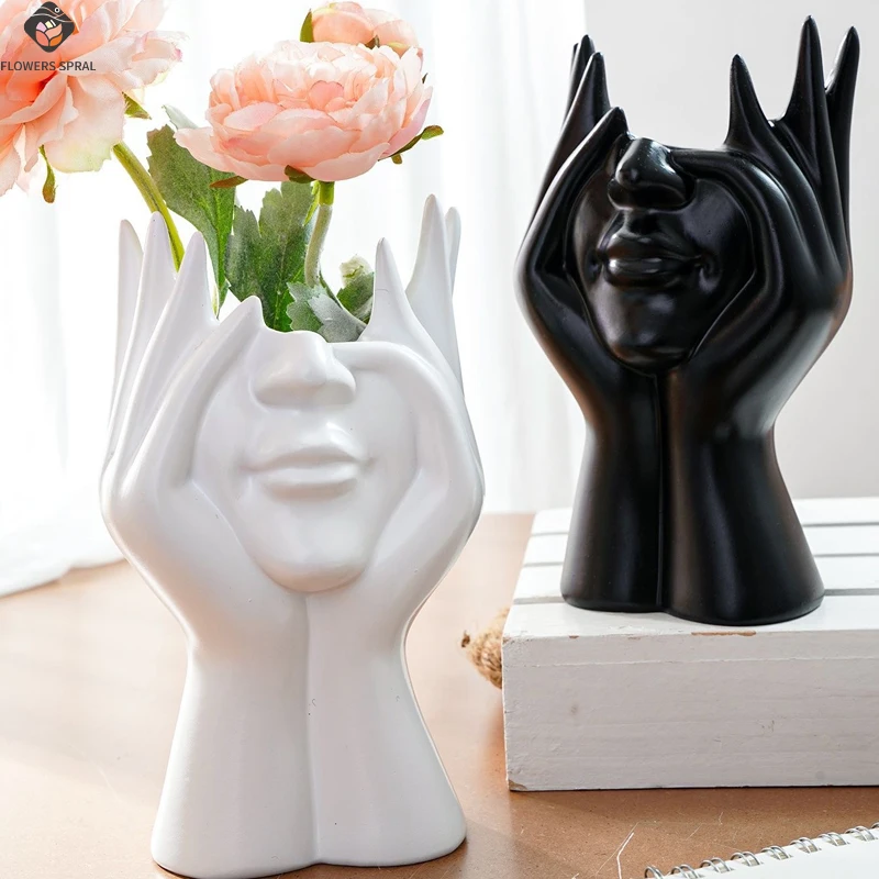 1/2PC Vinyl Character Storage Rack, Creative Body Art Styling, Office Storage Box, Multifunctional Makeup Brush Holder