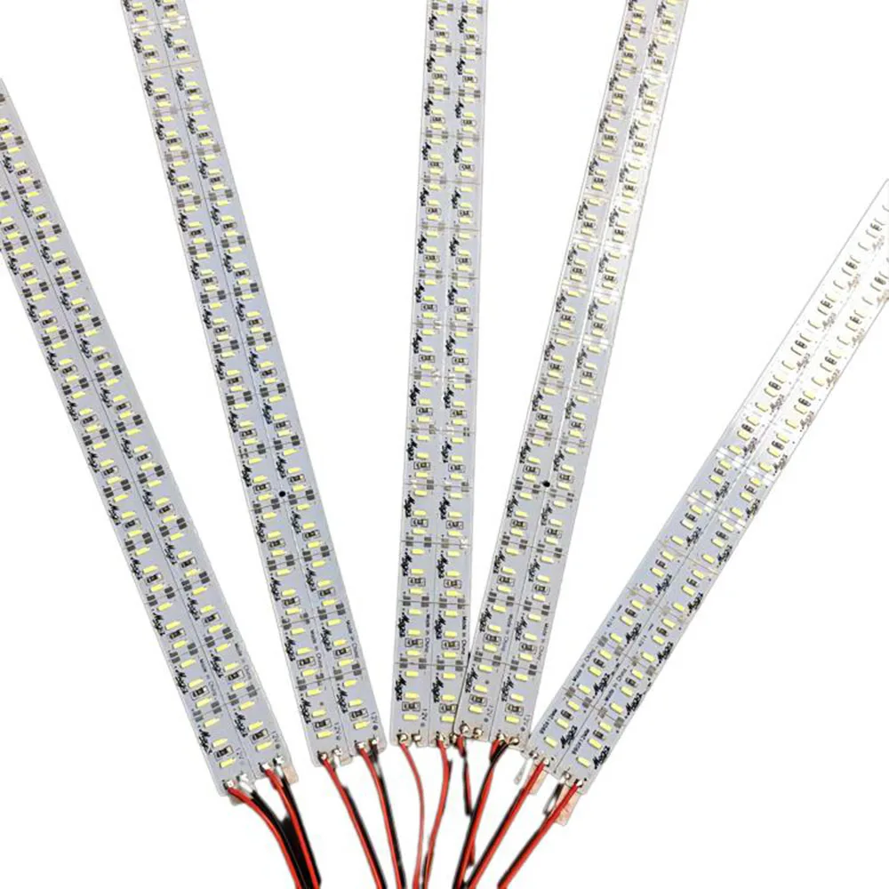 2835 5050 7020 4014 SMD Hard LED strip aluminum bar light rigid DC12V Bright led strip light 50cm 36leds 72leds Warm/Cold white