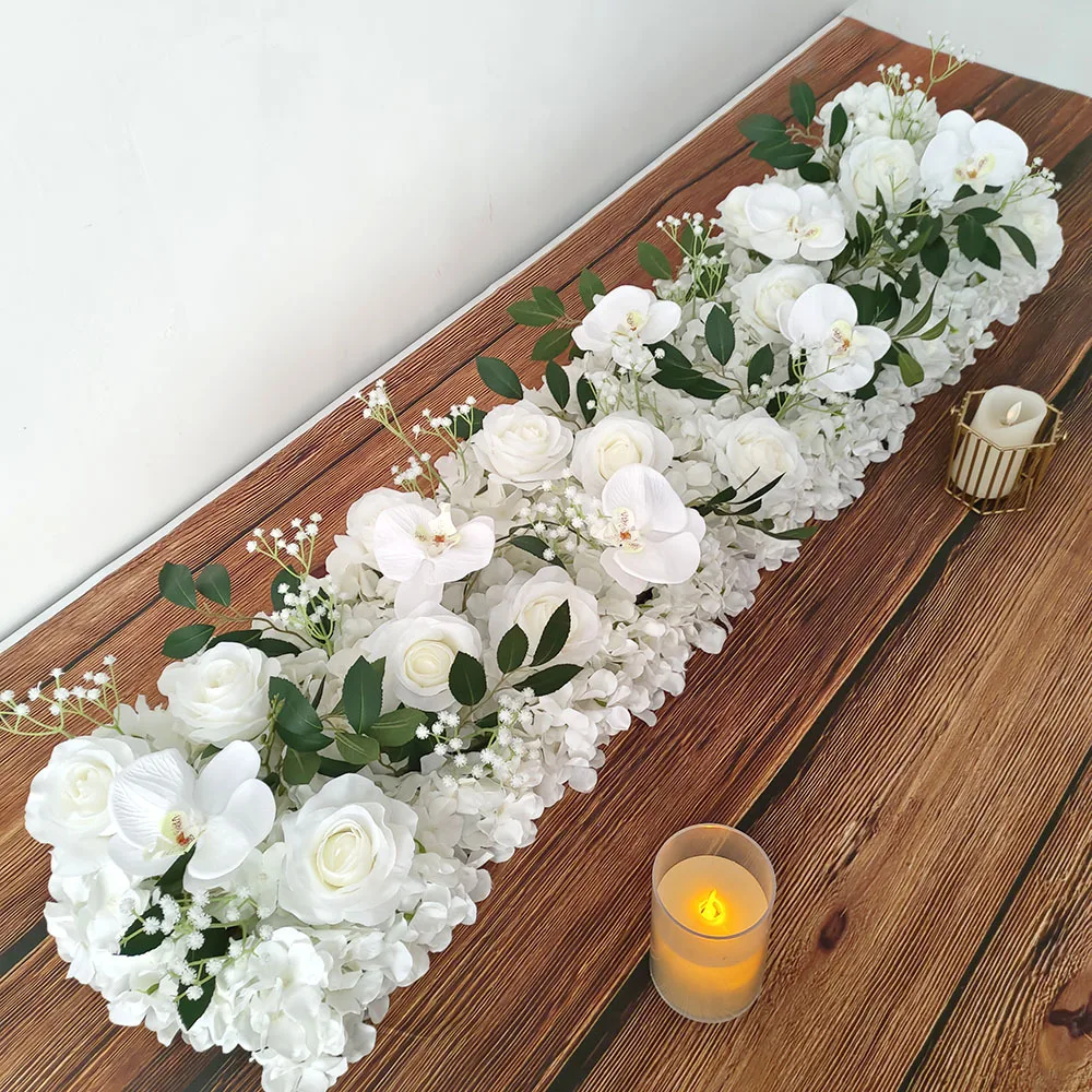 

Artificial flower wedding flower arrangement rose white series stage decoration floor arrangement table flower