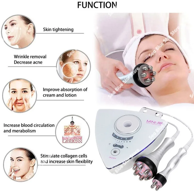 Cross-border radio wave skin lift facial rejuvenation three-pole six-pole beauty instrument massager Face lifting machine