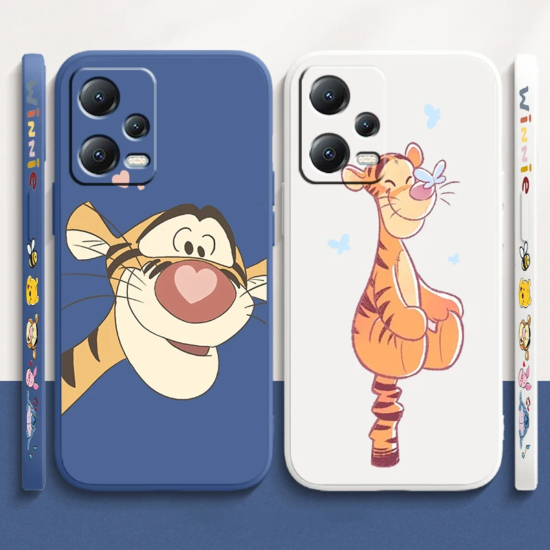 

Tigger Pooh Bear Good Cute Liquid Left Rope For Xiaomi Redmi Note 13 12 12S 12R 11 11T 11S 10 10S Pro Plus 5G TPU Phone Case